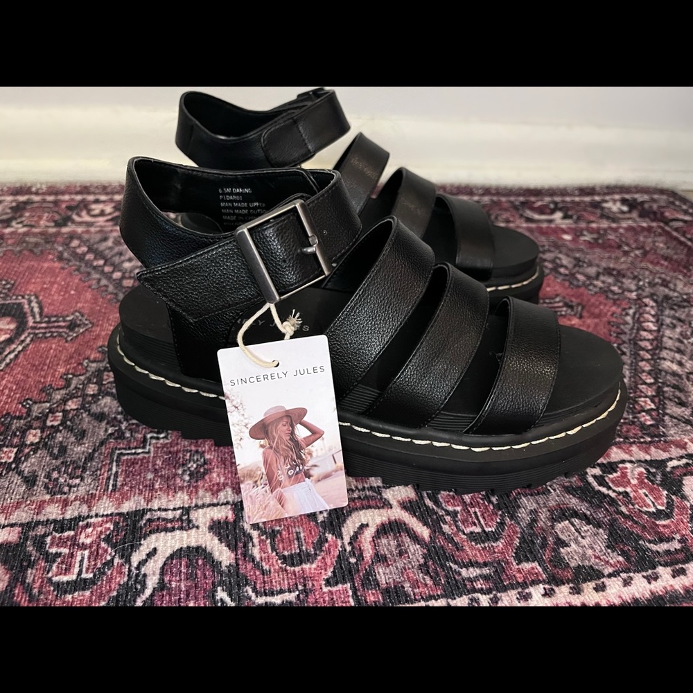 Black Platform Sandals